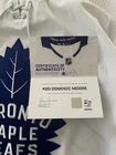 Dominic Moore 2018 White Game Worn Used Toronto Maple Leafs Hockey Jersey - LOA