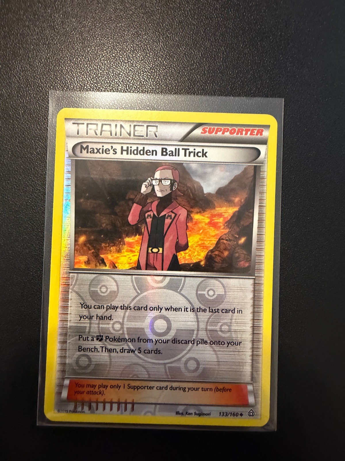 Maxie's Hidden Ball Trick Reverse Holo Uncommon XY - Primal Clash 133/160 LP