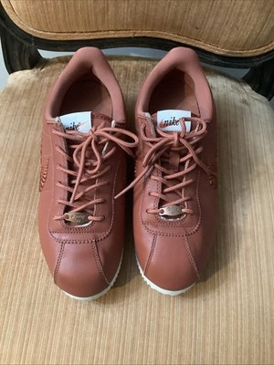 Nike Cortez Basic Premium Embroidered Swoosh GS In Dusty Peach Women's 7 H2F