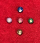 GREAT CIVIL WAR ERA PATRIOTIC STAR HAND FORMED FIRED CLAY MARBLES