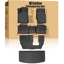 TPE 3D Floor Mats & Trunk Cargo Liner 7Seats For 2021-2025 Jeep Grand Cherokee L