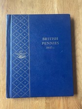 WHITMAN BRITISH PENNIES COIN COLLECTION + FOLDER 1937-1967