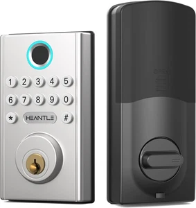 HEANTLE Empreinte de doigt Entrée sans clé Smart Door Lock Digital Keypad Deadbolt