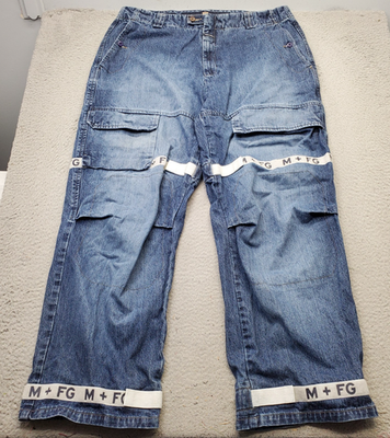 VTG Marithe François Girbaud Baggy Jeans Mens 42M Blue Denim Flat