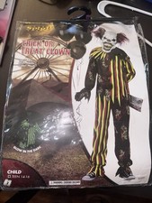 Spirit Glow in the Dark Trick or Treat Clown Costume Complete Outfit Teen 14-16