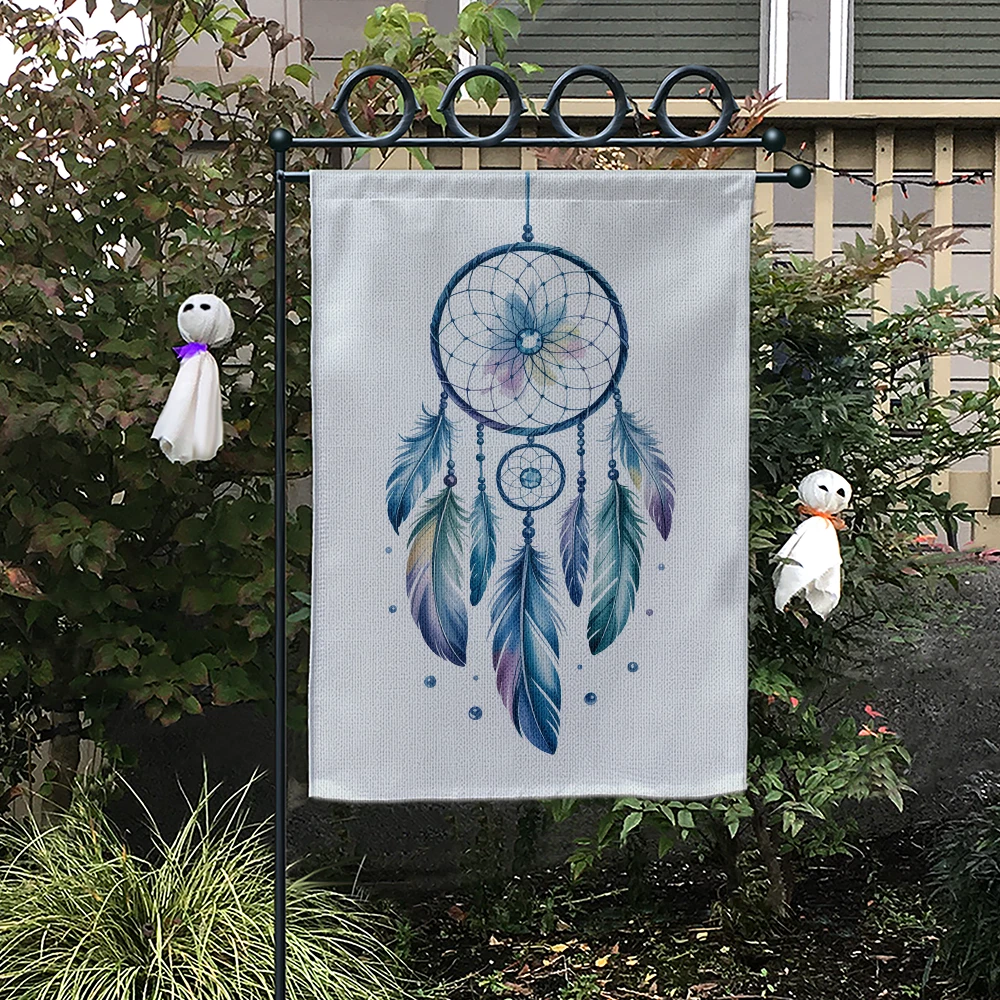 Dreamcatcher Garden Flag Boho Feathers Outdoor Yard Decor