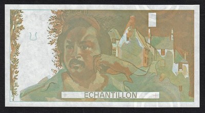 Probedruck Testbanknote Specimen Frankreich 1988 Echantillion Balzac