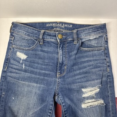 American Eagle Outfitters Womens Sz 8 Long Hi-Rise Skinny Super Stretch X-0004 