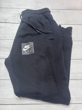Nike Sweatpants Mens XL Black Air Fleece Joggers Zip Pocket Elastic Waist