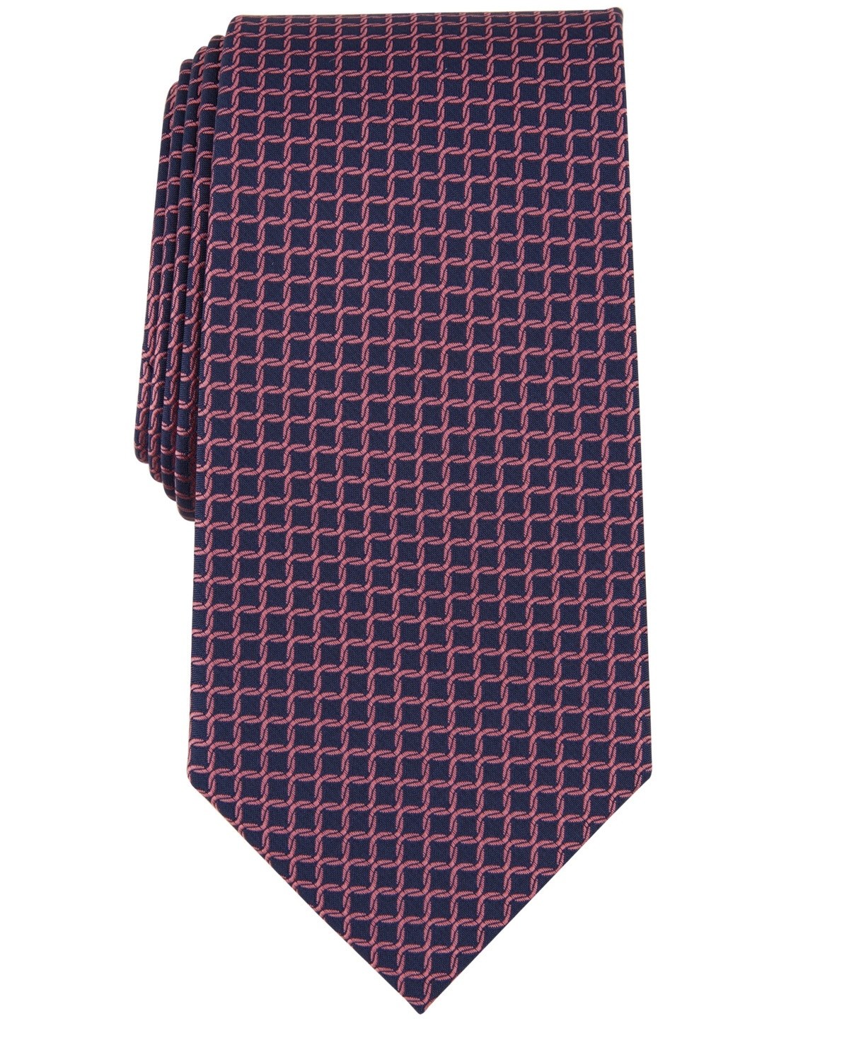 Michael Kors Mens Linked Neat Coral Necktie-OS 3890₽