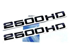  2Pack OEM 2500Hd 2500 Hd Nameplates Emblems Badges Glossy fits 2007-2018 Black