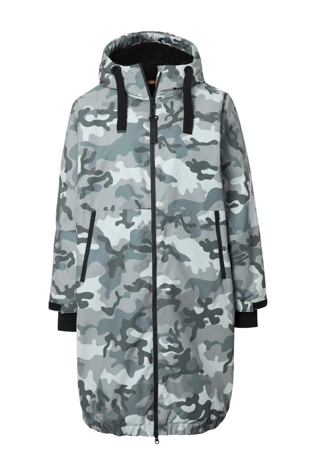 Laurasøn Damen Funktionsjacke oversized Teddyfutter Kapuze 2 Wege Zipper 832716