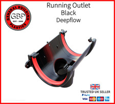 Deepflow Black Gutter 116mm Guttering & 65mm Downpipe Fittings Rainwater