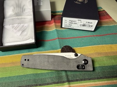 Kizer Cutlery Original 2 Clutch Lock Black Micarta Folding 14C28 Knife V36052SA1
