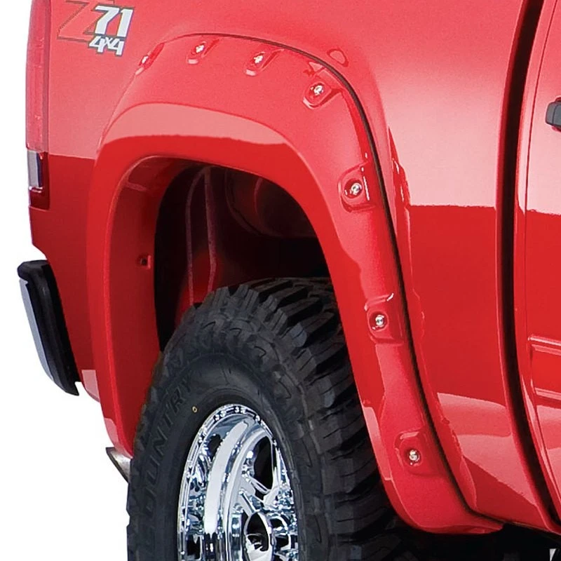 For GMC Sierra 2500 HD 07-14 Cut-Out Matte Black Front & Rear Fender Flares Foto 3 de 4