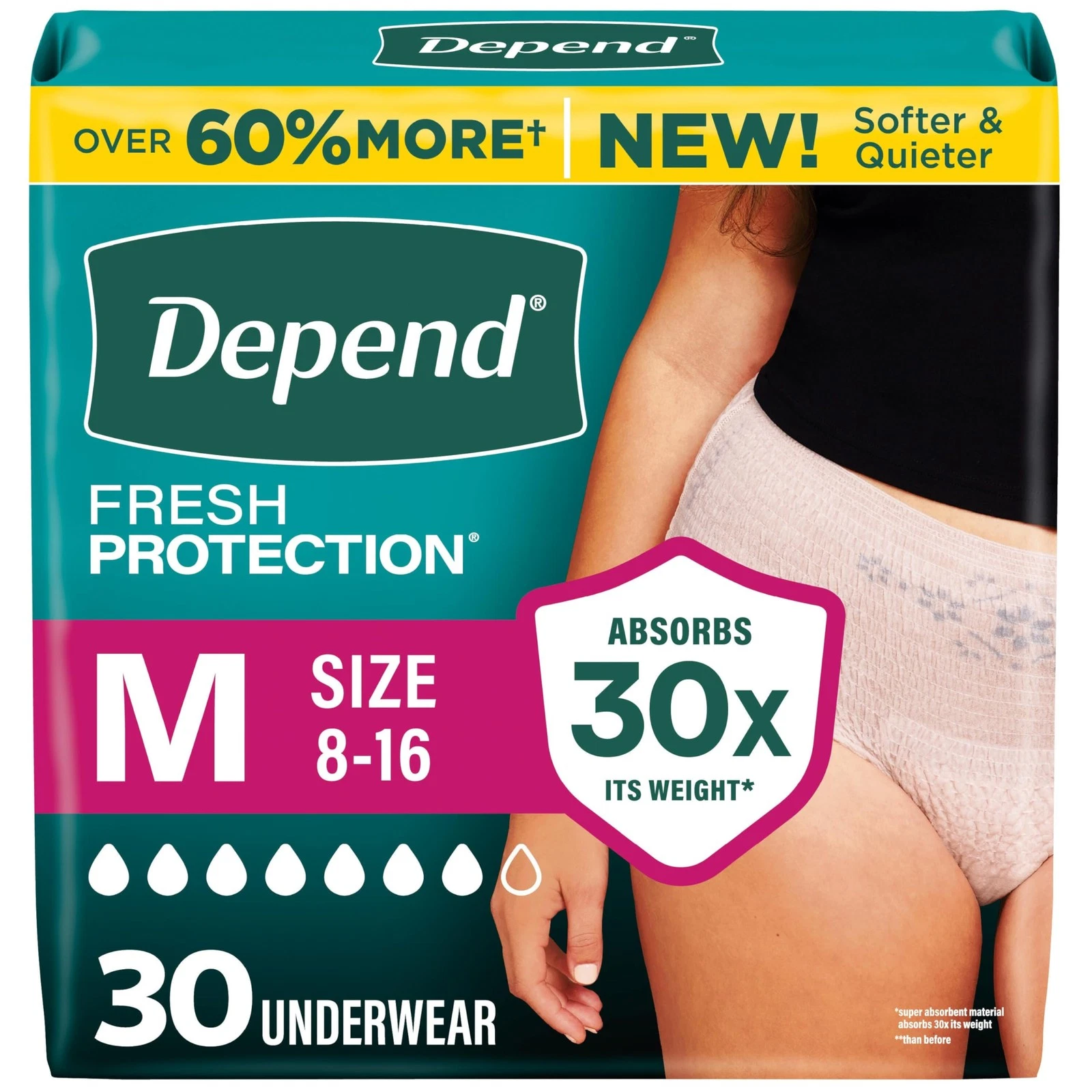 Fresh Protection Adult Diapers, Incontinence Underwear for , Disposable, Maxi...