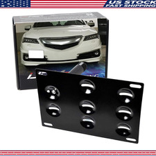 No Drill Front Bumper Tow Hook License Plate Mounting Bracket Adapter Kit No Drill Front Bumper Tow Hook License Plate Mounting Bracket Adapter Kit