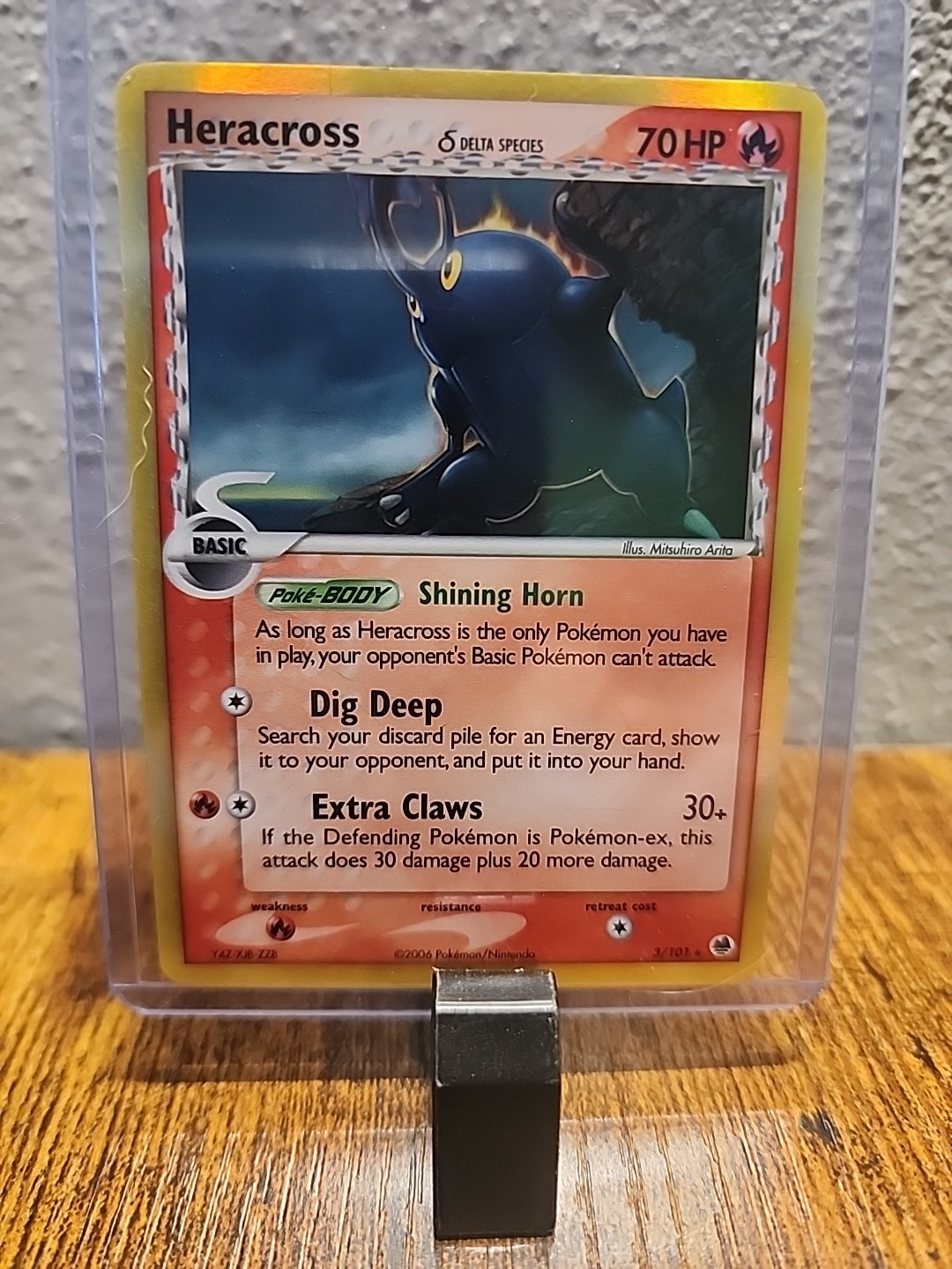 Heracross EX Dragon Frontiers 3/101 Reverse Holo Pokemon Card 2006
