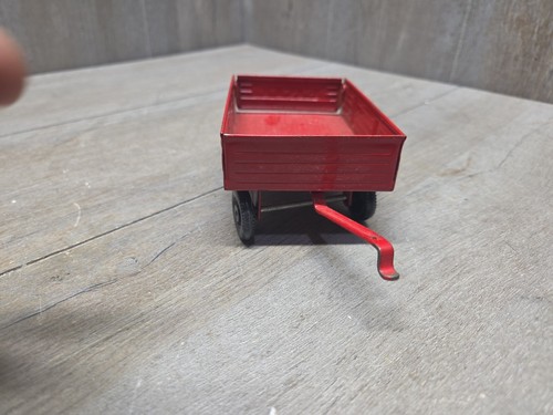 ERTL 4.5" Red Metal Farm Tractor Trailer Wagon Pressed Steel Made in USA - Picture 2 of 7