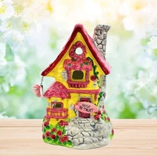 Blue Sky Clayworks "ROSE RETREAT" Tea Light Candle House, Heather Goldminc, NEW