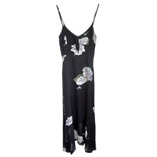 Reformation Natalie Dress Fairy Goth Babydoll Slip Women 4 Floral Midi Tie Front