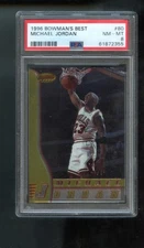 1996-97 Bowman's Best 80 Michael Jordan PSA 8 Graded Card NBA 96-97 1997 Bowmans