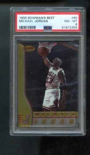 1996-97 Bowman's Best 80 Michael Jordan PSA 8 Graded Card NBA 96-97 1997 Bowmans