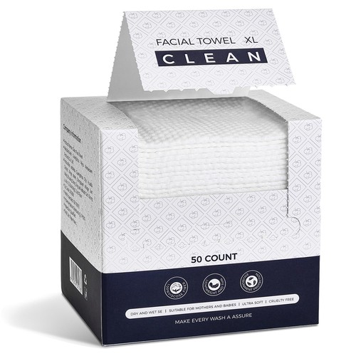 Disposable Face Towels, Viscose Biodegradable Large Dry Wipes, Super Soft & T...