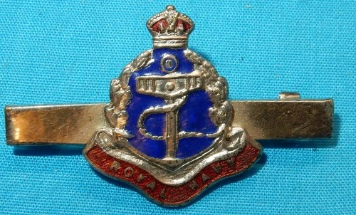 WW2 ERA ROYAL NAVY MILITARY SWEETHEART NAVAL ENAMEL BADGE WORLD WAR II