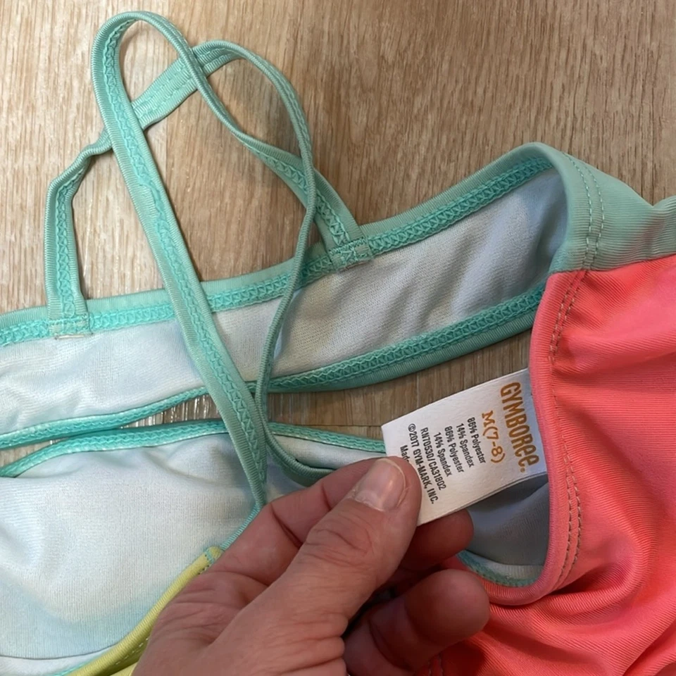 Cat & Jack One Piece, Gymboree Bikini 2 Pc Swimsuits 7/8, Tek Gear Tank Top (7) - Image 4 of 4