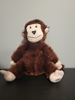 WEBKINZ LIL' KINZ MONKEY HS008 by GANZ  PLUSH STUFFED BROWN ANIMAL 8'' NO CODE