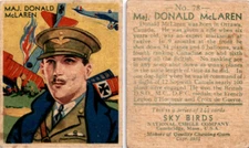 R136 National Chicle, Sky Birds Series 144, 1933, #78 Donald McLaren, Avaitor