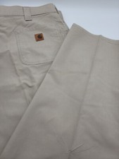 Carhartt B151 TAN Mens Carpenter Style Pants Beige Tan Size 42x30 Dungaree Fit