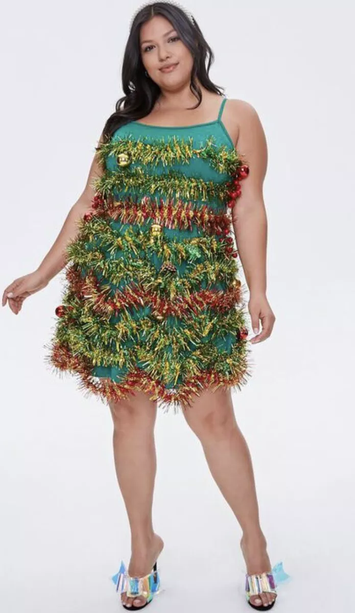 Plus Size Christmas Tree Dress