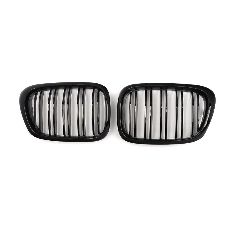 For BMW 5 Series E39 525i 530i M5 1999-03 2PCS Front Bumper Kidney Grille Grill Foto 3 de 4
