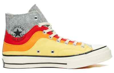 10.5 Mens Converse Chuck 70 Hi 169518c Storm Front/Yellow Cream