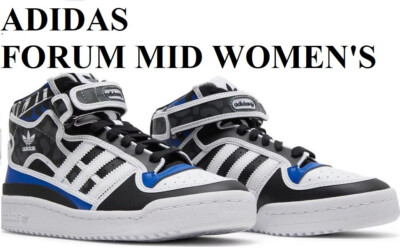ADIDAS FORUM MID TRAINERS SNEAKER BASKETBALL WOMEN SHOES BLUE/WHITE SIZE 8.5 NEW