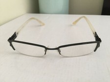 Brendel Eyeglasses rectangle Frame black/Ivory 51  17 135 half rim Germany