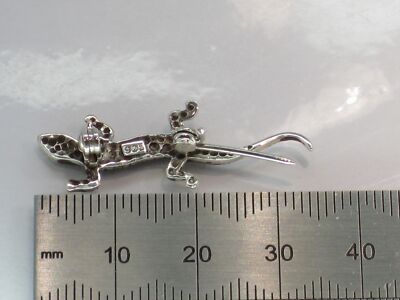 Spilla a forma di pavone in marcasite in argento sterling 925 di Judith Jack JJ - Italia