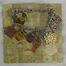 Disneyworld Disneyland Trader Sams SHAG TIKI Room Bar CHARM BRACELET