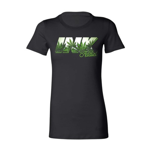 T-shirt Femme Col V Smoking Nun – Made In USA – Taille L – 100% Coton Blanc