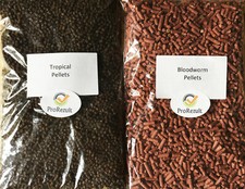 Bloodworm Fish Food Pellets and Tropical Catfish Pellets Dual Pack 250g of Each