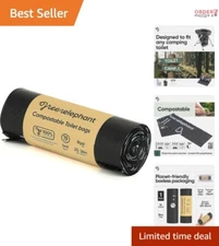 15 Count Compostable Toilet Bags for 5 Gallon Buckets - Perfect for Camping