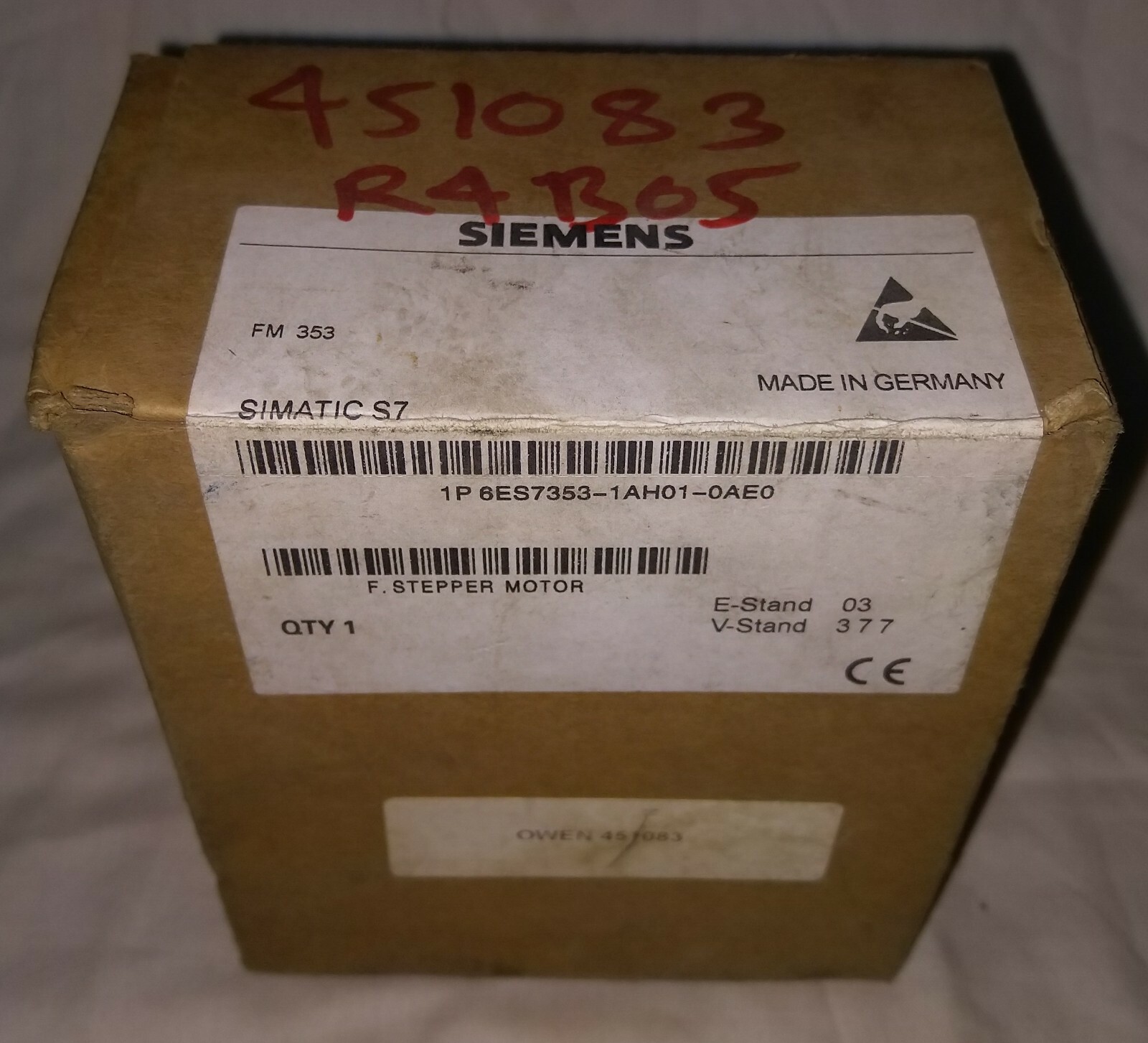 Siemens 6ES7353-1AH01-0AE0 SIMATIC S7-300 FM353 Positioning Module, 1-Channel