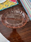 Vintage Anchor Hocking Divided Pink Depression Glass Serving Dish 12" Handles