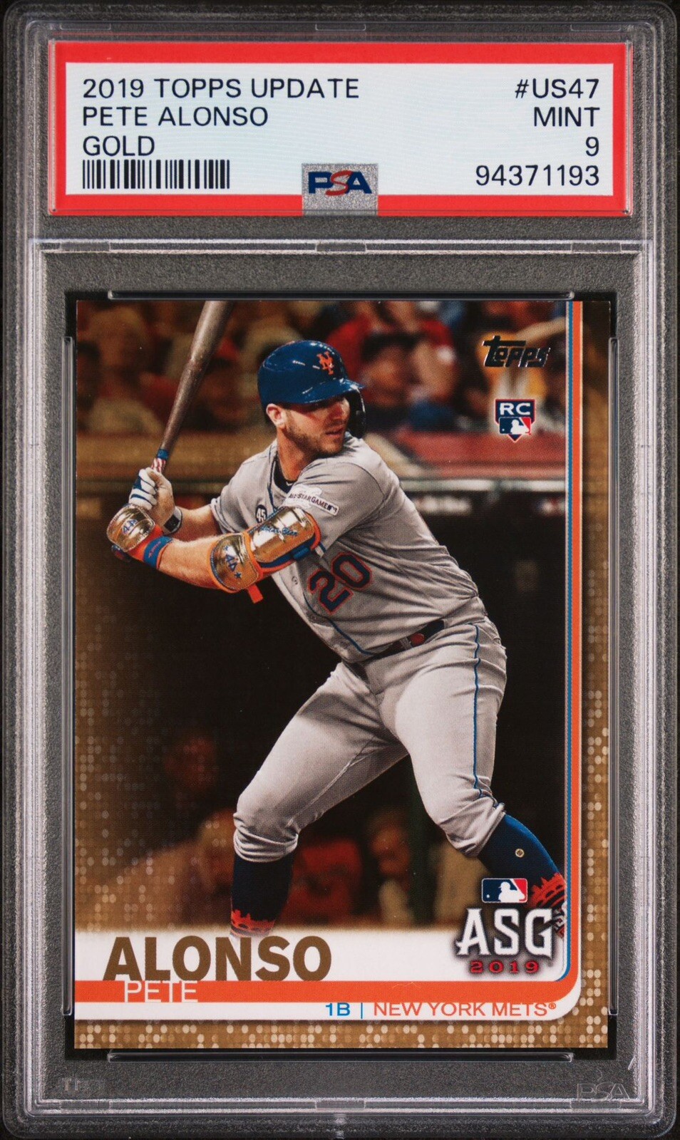 2019 Topps Gold /2019 Pete Alonso #475 PSA 9 Rookie RC 🐻‍❄️