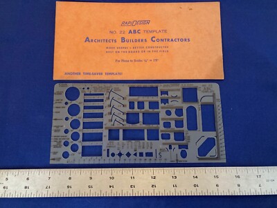 Vintage RapiDesign #22 ABC Template Architects Builders Contractors Design