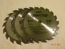 (3) Magna  American Pride #71981 7 1/4 x 18T Circular Saw Blades New MADE IN USA