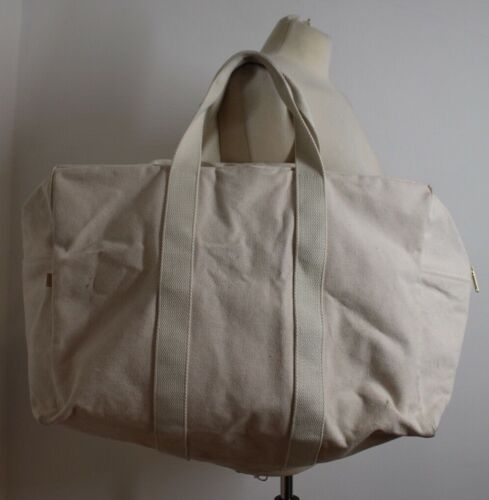 JJJJound Natural Cotton Canvas Large Zip-Top Travel Duffle Bag | eBay