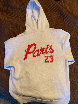 Paris Saint Germain Hoodie Mens Small Gray Nike Jordan PSG Jumpman